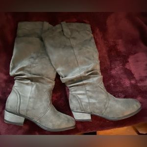Gray boots